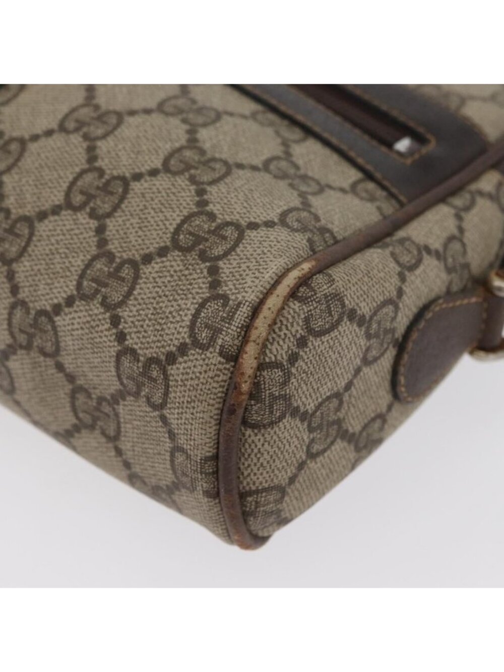 Authentic GUCCI GG Supreme Web Sherry Line Shoulder Bag PVC Beige Gold 010 378 - Picture 7 of 16